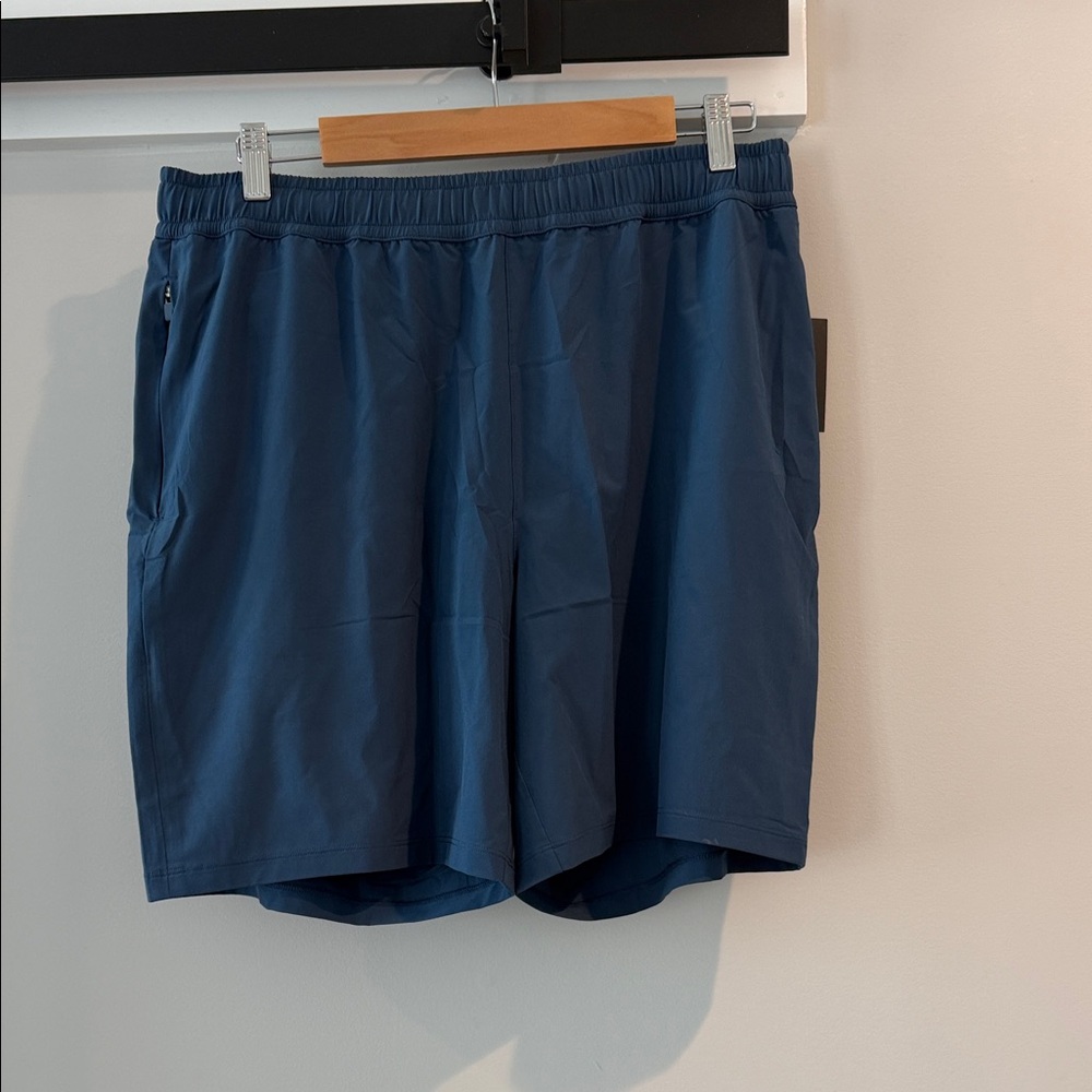 Men's Blue Beyond Yoga Athletic Shorts